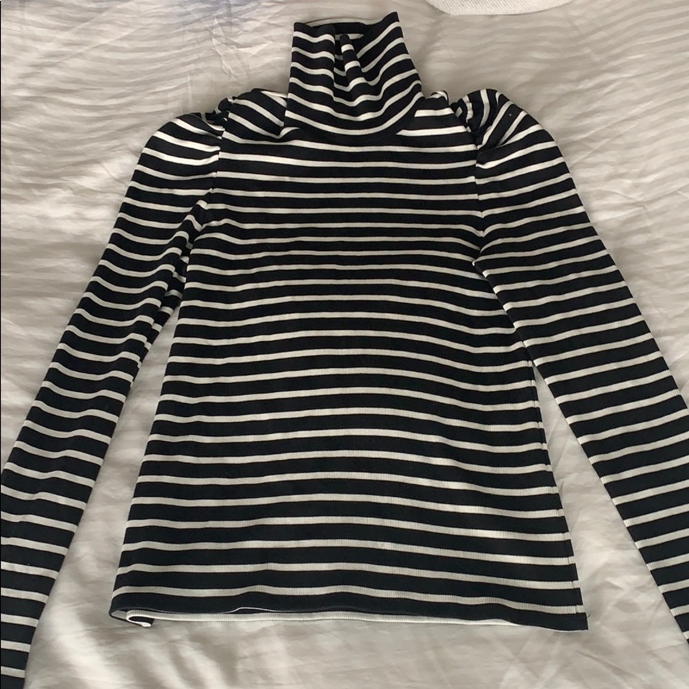 Veronica Beard puff sleeve turtleneck